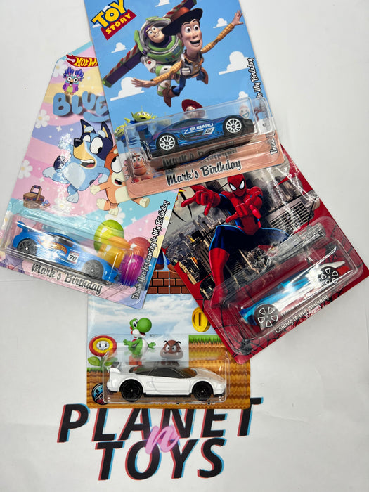 Custom Hot Wheels Assorted for Any Occasion / Birthdays / Party / Souvenirs - for just $75! 