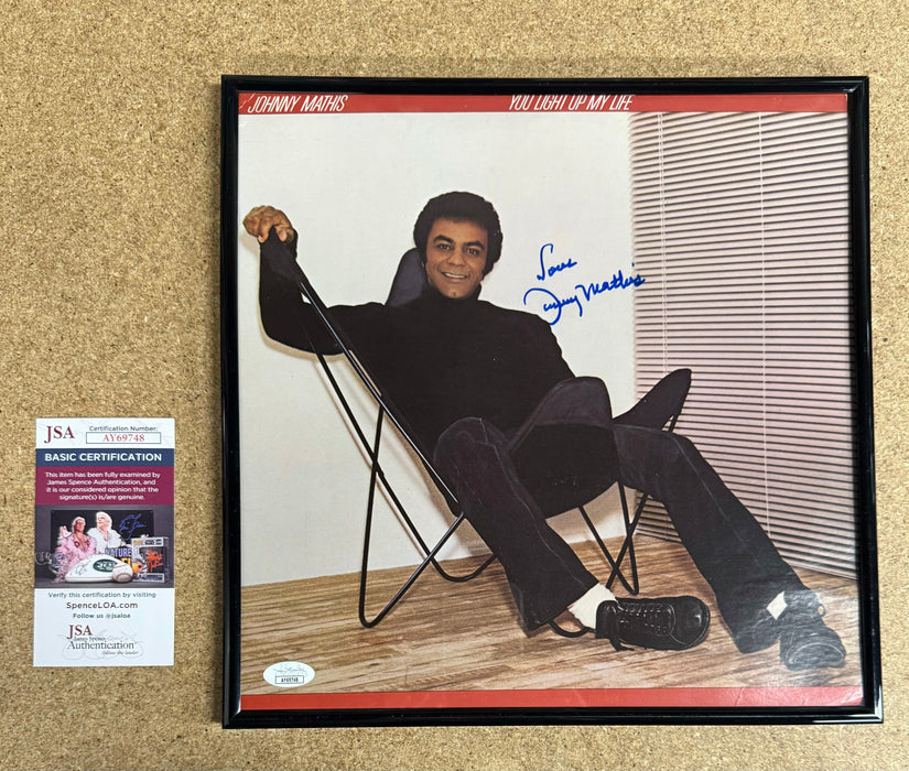 Johnny Mathis Signed & Framed You Light Up My Life Vinyl With JSA COA - for just $100! 