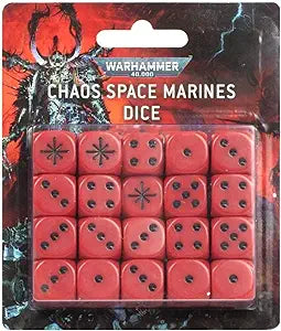 Warhammer 40k Dice: Chaos Space Marines - for just $24.99! 