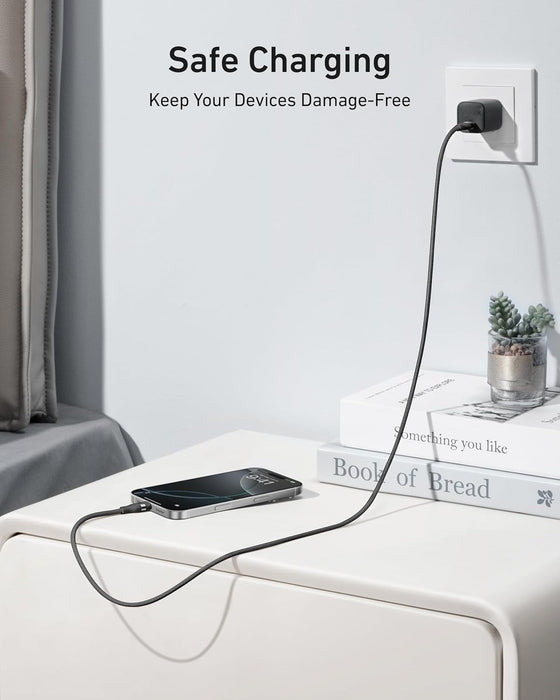 Anker USB-C to USB-C Cable (3 ft / 6 ft, 240W, Upcycled-Braided) - for just $19.99! 