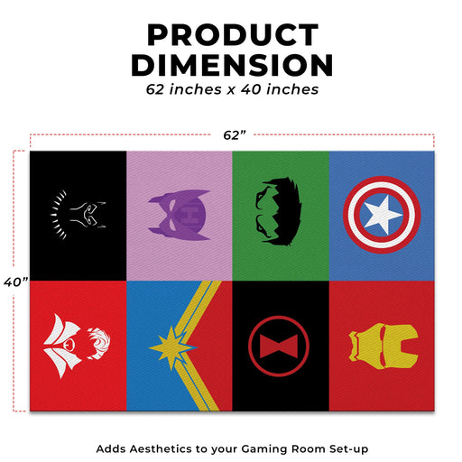 Avengers Masks & Simbols Decor Rug- 62x40 inches - for just $44.99! 
