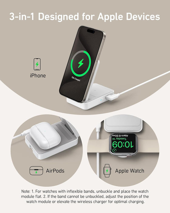 Anker MagGo Wireless Charging Station (Foldable 3-in-1) - for just $109.99! 