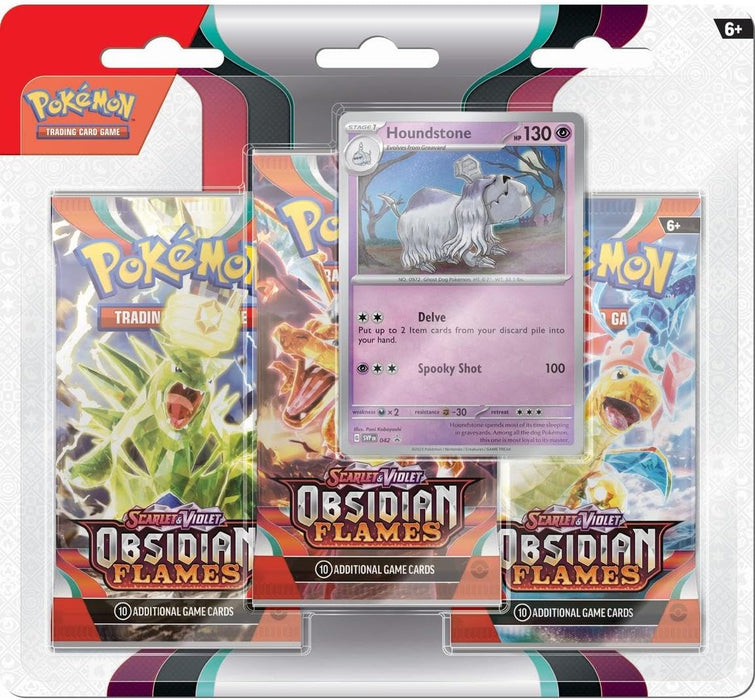 Pokemon: Scarlet & Violet - Obsidian Flames 3-Booster Blister Pack - Houndstone - for just $15.99! 