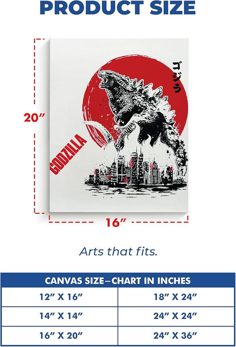 Godzilla Wall Canvas Set of 1 - for just $30.99! 