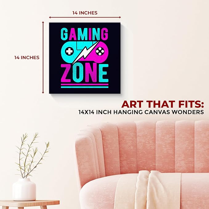 Gaming Zone Wall Canvas Set of 1 - for just $30.99! 