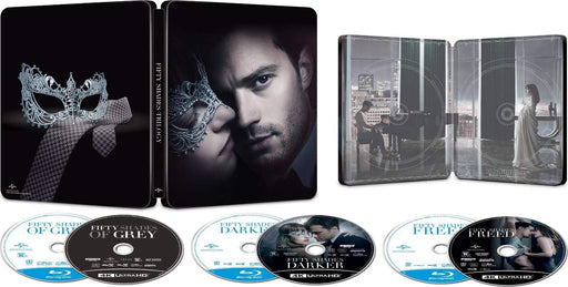 Fifty Shades Trilogy - Unrated Limited Edition Steelbook [4K Ultra HD + Blu-ray + Digital] - for just $42.99! 