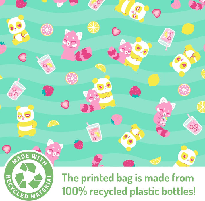 TeeTurtle Plushie Tote Bag: Strawberry Lemonade Red Panda - for just $20! 