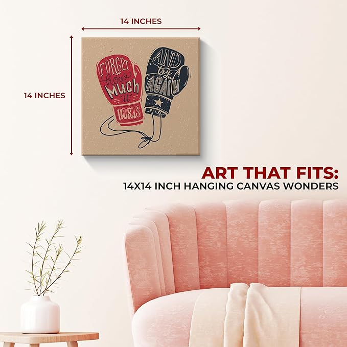 Boxing Gloves Wall Canvas Set of 1 - for just $30.99! 