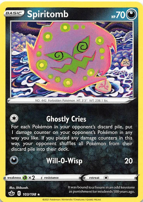 Spiritomb (103/198) [Sword & Shield: Chilling Reign] - for just $0.10! 