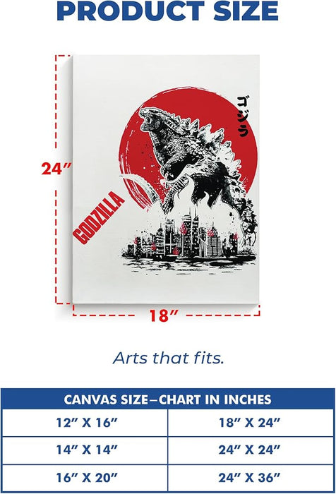 Godzilla Wall Canvas Set of 1 - for just $30.99! 