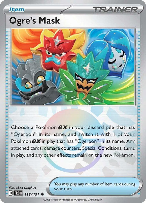 Ogre's Mask (118/131) (Poke Ball Pattern) [Scarlet & Violet: Prismatic Evolutions] - for just $0.15! 
