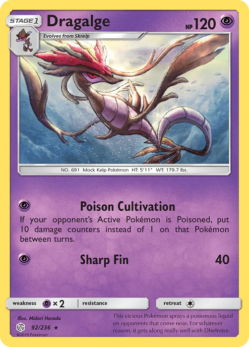 Dragalge (92/236) [Sun & Moon: Cosmic Eclipse] - for just $0.20! 