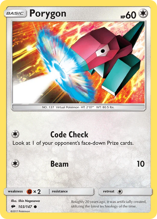 Porygon (103/147) [Sun & Moon: Burning Shadows] - for just $0.10! 