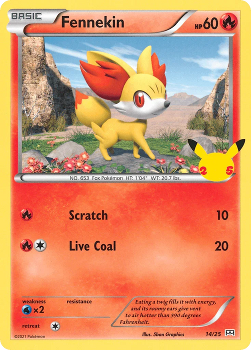 Fennekin (14/25) [McDonald's 25th Anniversary] - for just $0.15! 