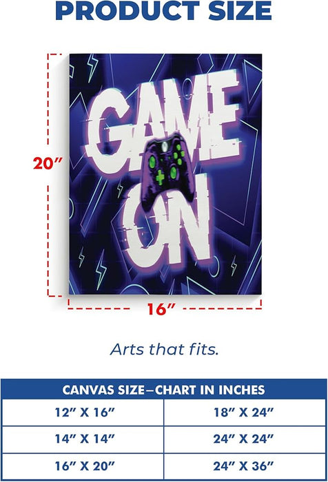 Game On Wall Canvas Set of 1 - for just $30.99! 