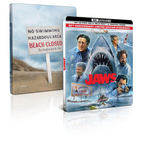 Jaws - 50th Anniversary - Limited Edition Steelbook (4K UHD + Blu-ray+ Digital) - for just $69.99! 
