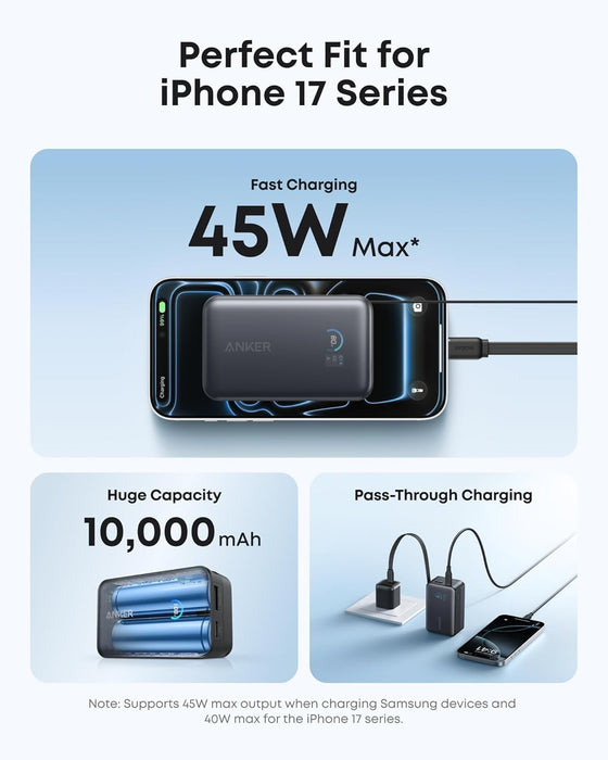 Anker Nano Power Bank (10K, 45W, Built-In Retractable USB-C Cable) - for just $59.99! 