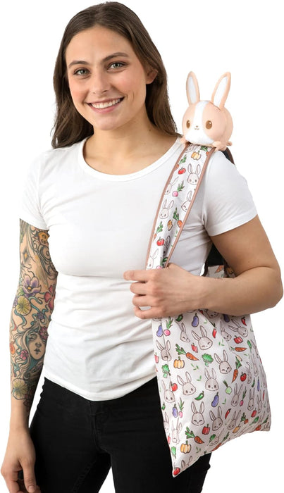 TeeTurtle Plushie Tote Bag: Farmer's Market Bunny - for just $23.99! 