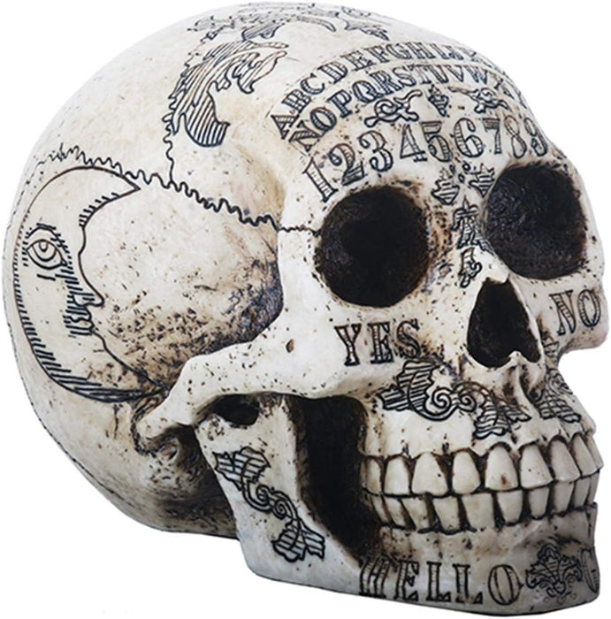 Paranormal Skull Head with Ouija Symbols Collectible Figurine - for just $33! 