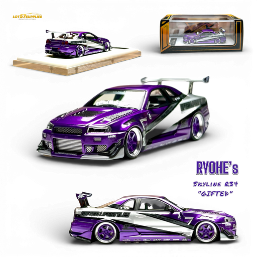 404ERROR x LOT 57 RYOHE's Skyline R34 "GIFTED" Resin 1:64 - for just $89.99! 