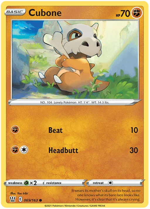 Cubone (069/163) [Sword & Shield: Battle Styles] - for just $0.10! 
