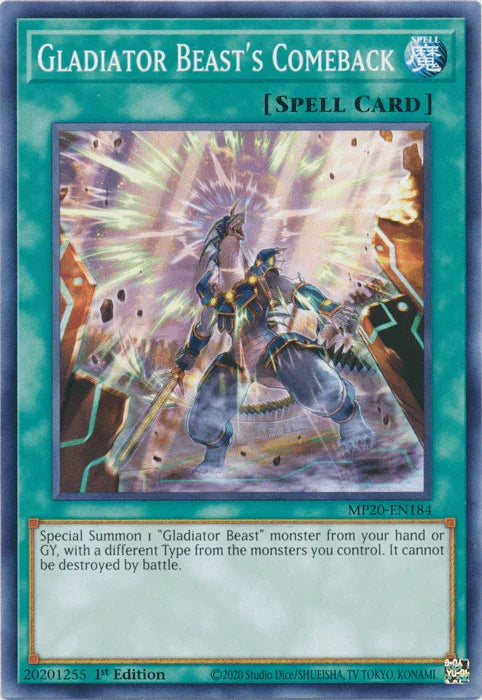 Gladiator Beast's Comeback [MP20-EN184] Common - for just $0.10! 