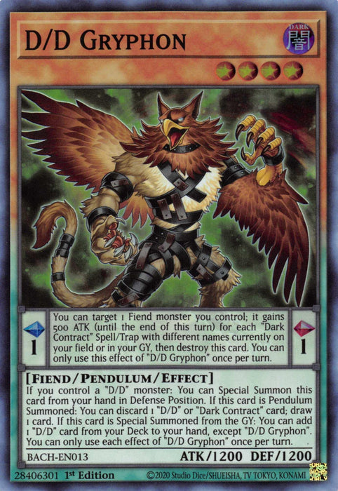 D/D Gryphon [BACH-EN013] Super Rare - for just $0.30! 