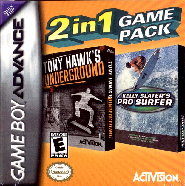 2 In 1 Game Pack: Tony Hawk's Underground / Kelly Slater's Pro Surfer (Gameboy Advance) - for just $0! 