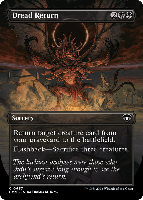 Dread Return (CMM-637) - Commander Masters (Borderless) - for just $0.19! 