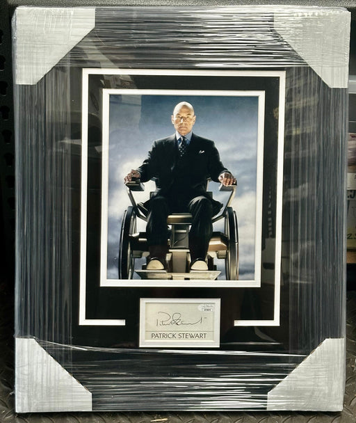 Patrick Stewart Signed & Framed Cut With 8X10  X-Men Professor X Photo JSA COA - for just $300! 