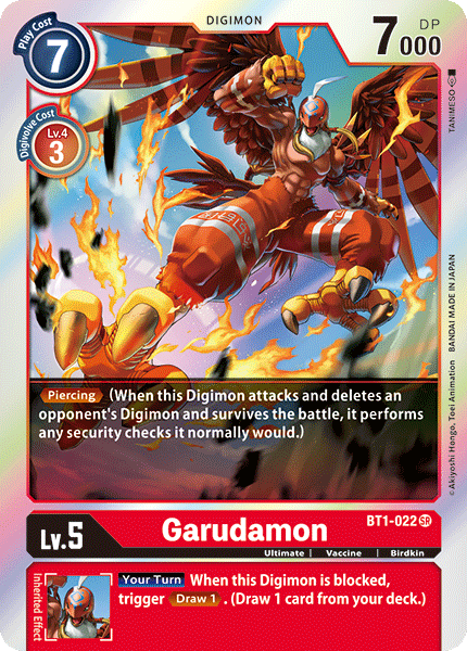 Garudamon [BT1-022] [Release Special Booster Ver.1.0] - Just $0.09! Shop now at Retro Gaming of Denver