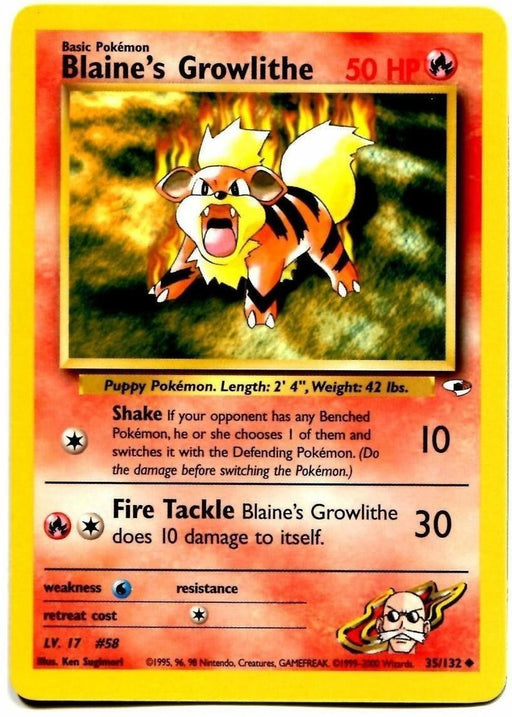 Blaine's Growlithe (35/132) [Gym Heroes Unlimited] - for just $2.85! 