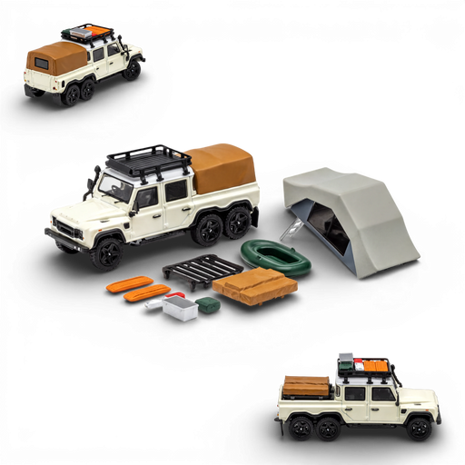 GCD Land Rover Defender 6x6 Off-White Camping Modified 1:64 - for just $44.99! 