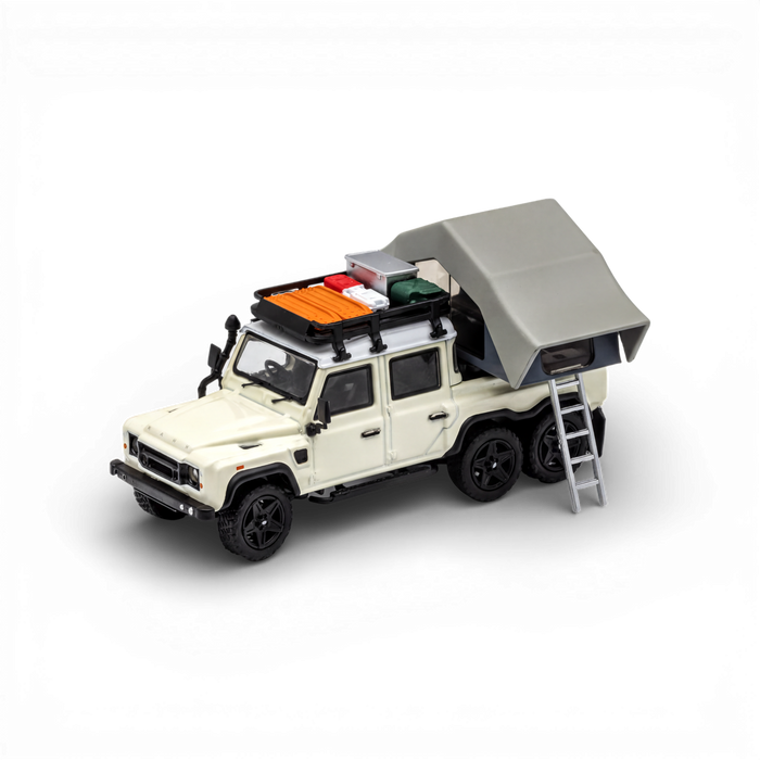 GCD Land Rover Defender 6x6 Off-White Camping Modified 1:64 - for just $44.99! 