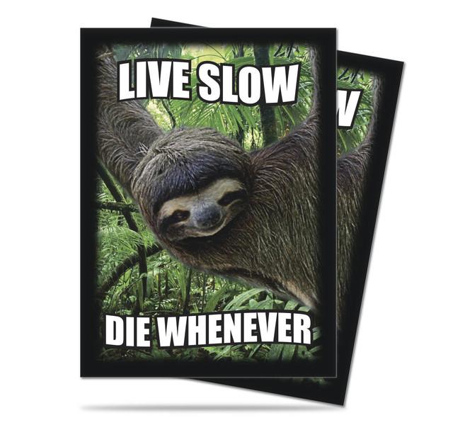 Ultra PRO: Standard 50ct Sleeves - Pop Culture (Live Slow, Die Whenever Sloth) - Just $0! Shop now at Retro Gaming of Denver