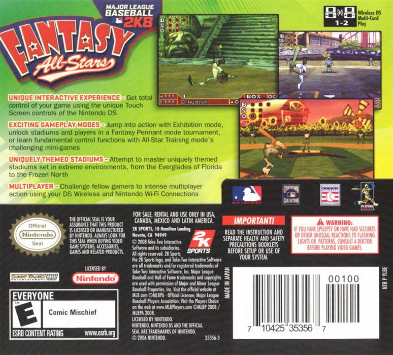 MLB 2K8 Fantasy All Stars — Nintendo DS (DS) - for just $3.99! 