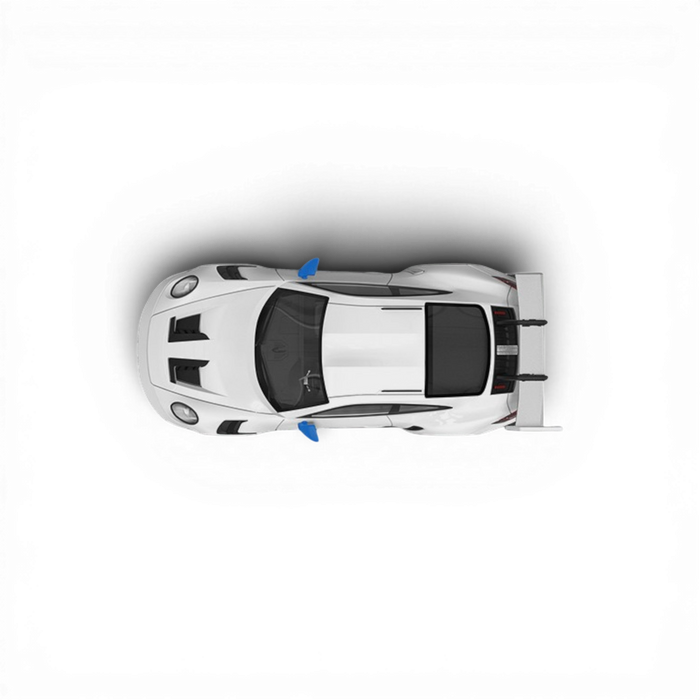 TPC Porsche 911 GT3 RS White Blue Wheels 1:64 - for just $31.99! 