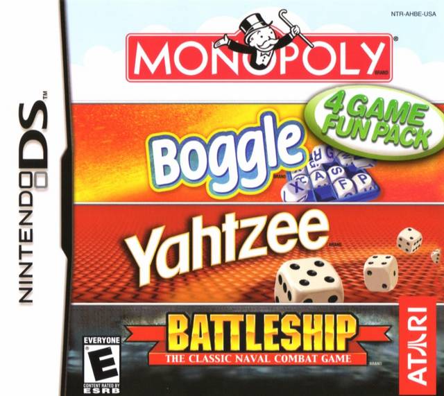 Monopoly / Boggle / Yahtzee / Battleship (Nintendo DS) - for just $0! 