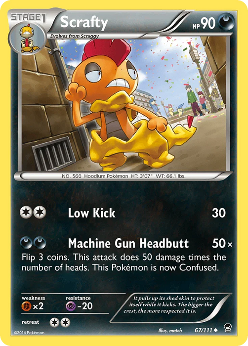 Scrafty (67/111) [XY: Furious Fists] - for just $0.15! 