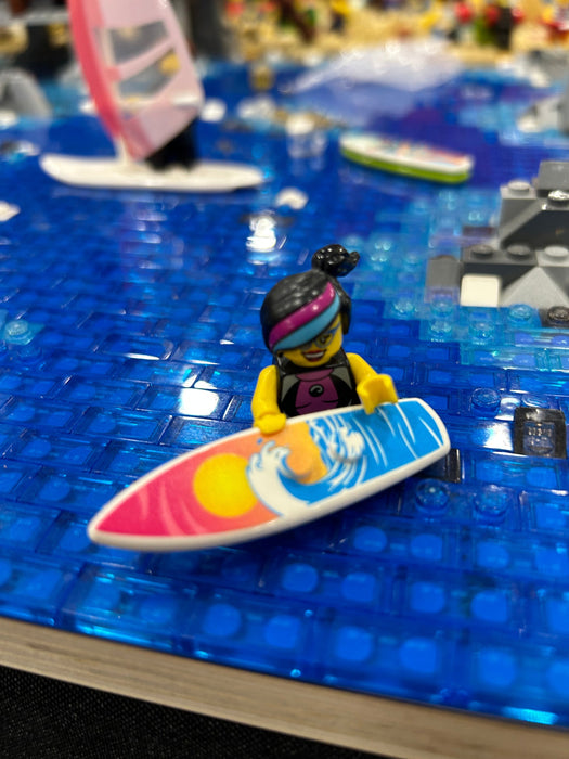 B3 Customs® Printed Sunset Wave Surfboard made from LEGO® bricks - Just $4.99! Shop now at Retro Gaming of Denver