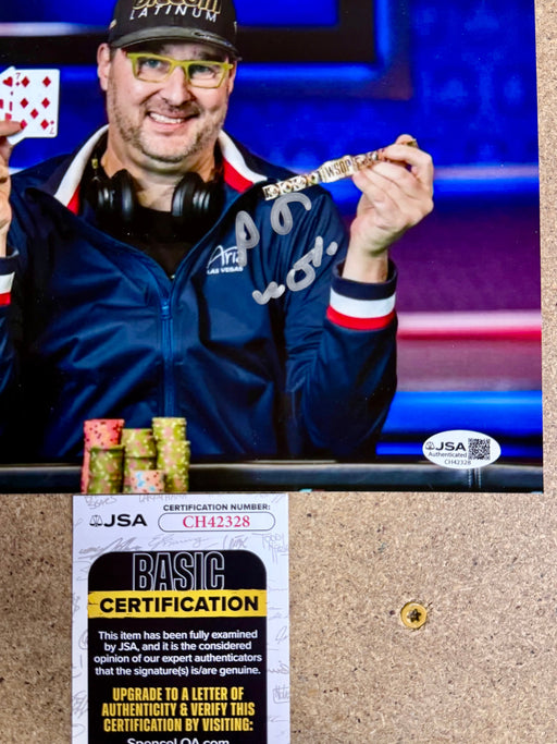 Poker Champion Phil Hellmuth “The Poker Brat” Autograph 8X10 Signed With JSA COA - for just $75! 