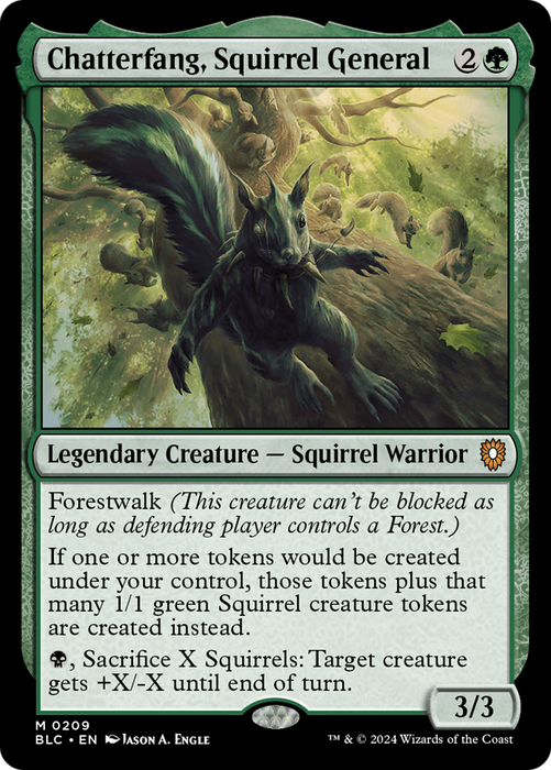 Chatterfang, Squirrel General (BLC-209) - Bloomburrow Commander - for just $2.73! 