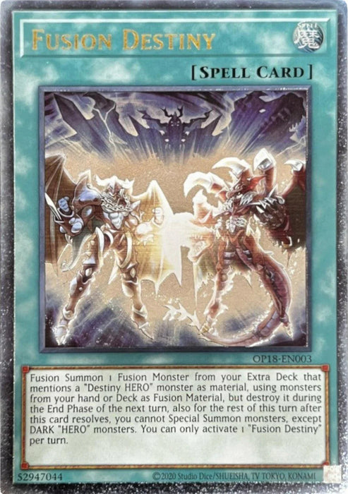 Fusion Destiny [OP18-EN003] Ultimate Rare - for just $6.20! 