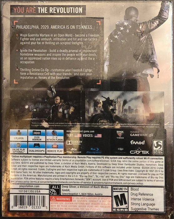 Homefront: The Revolution [SteelBook Edition] – PlayStation 4 (PS4) - for just $16.99! 