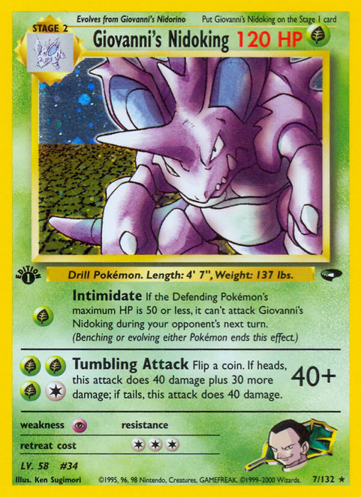 Giovanni's Nidoking (7/132) [Gym Challenge 1st Edition] - Just $20.40! Shop now at Retro Gaming of Denver