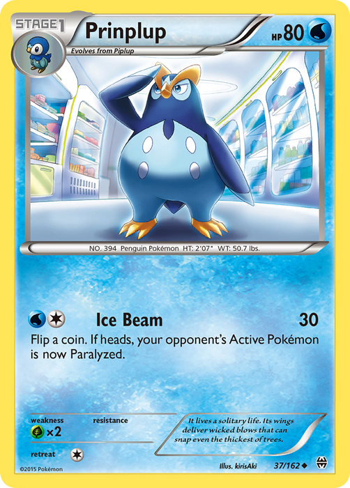 Prinplup (37/162) [XY: BREAKthrough] - Just $0.05! Shop now at Retro Gaming of Denver