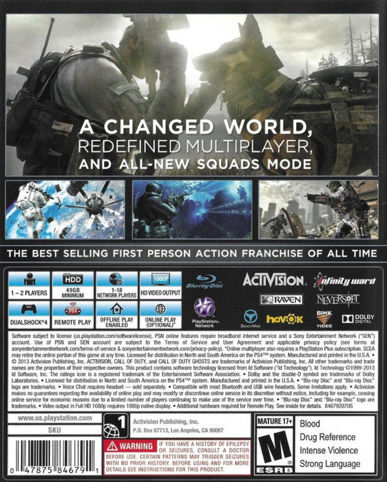 Call of Duty: Ghosts – PlayStation 4 (PS4) - for just $15.99! 