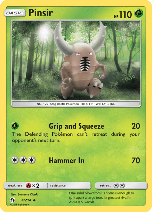 Pinsir (4/214) [Sun & Moon: Lost Thunder] - for just $0.10! 