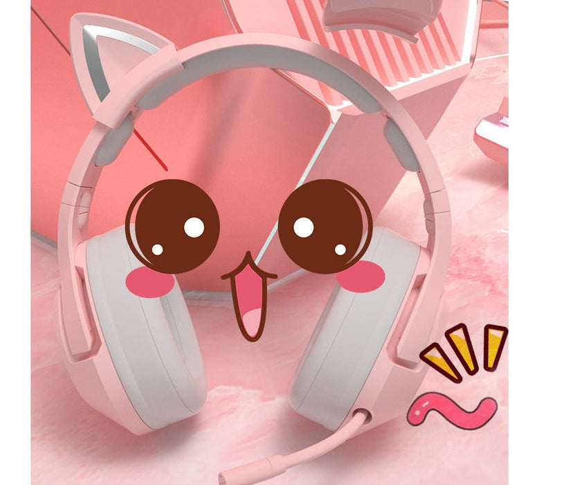 Pink wired earphone cute girl ECG gaming earphone - for just $170.44! 