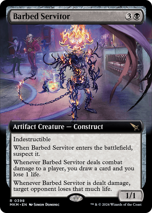 Barbed Servitor (MKM-398) - Murders at Karlov Manor: (Extended Art) - for just $0.11! 